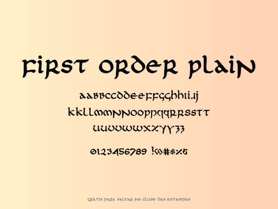 Fonte First Order Plain Grátis Para Baixar