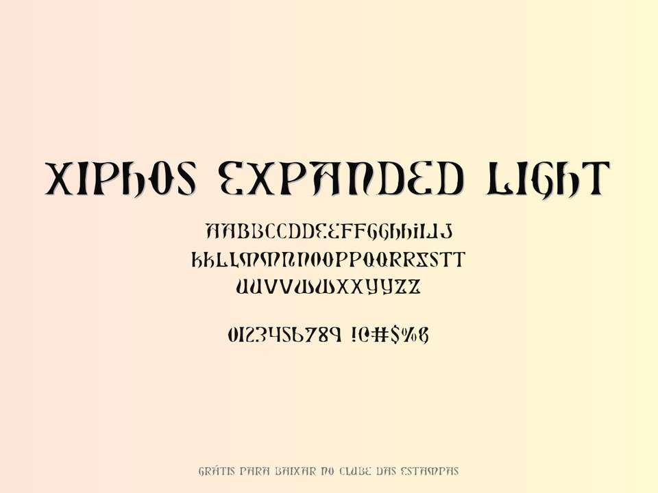 Fonte Xiphos Expanded Light Grátis Para Baixar