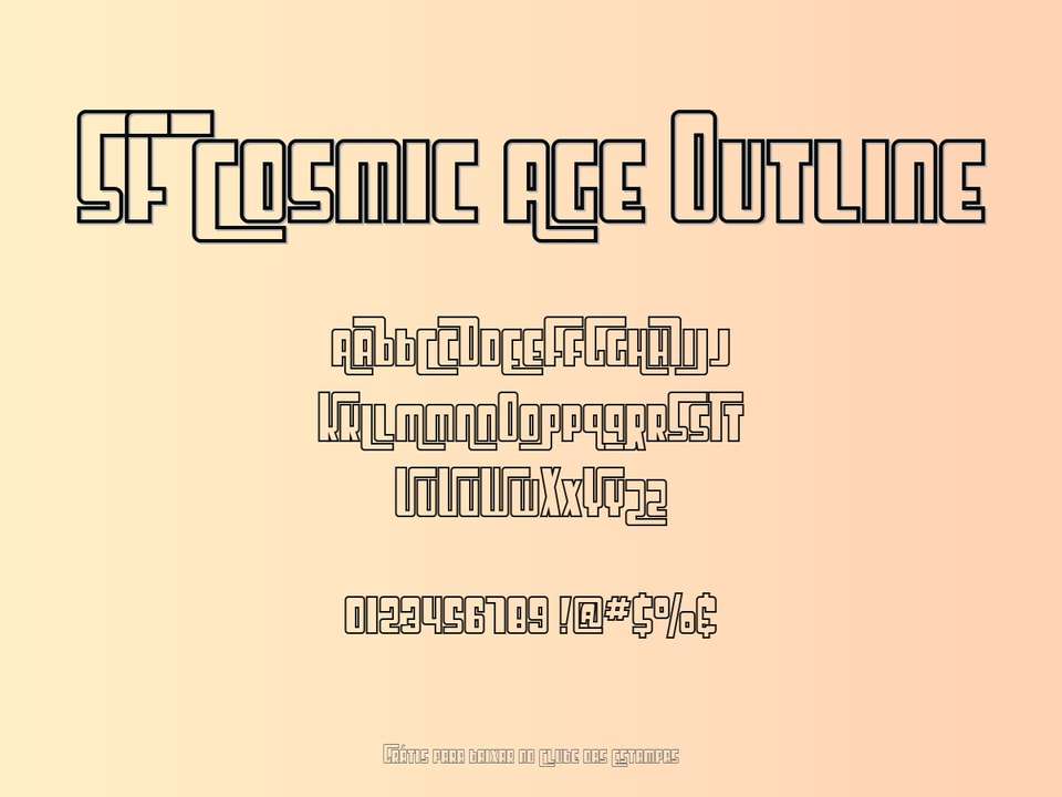 Fonte Sf Cosmic Age Outline Grátis Para Baixar