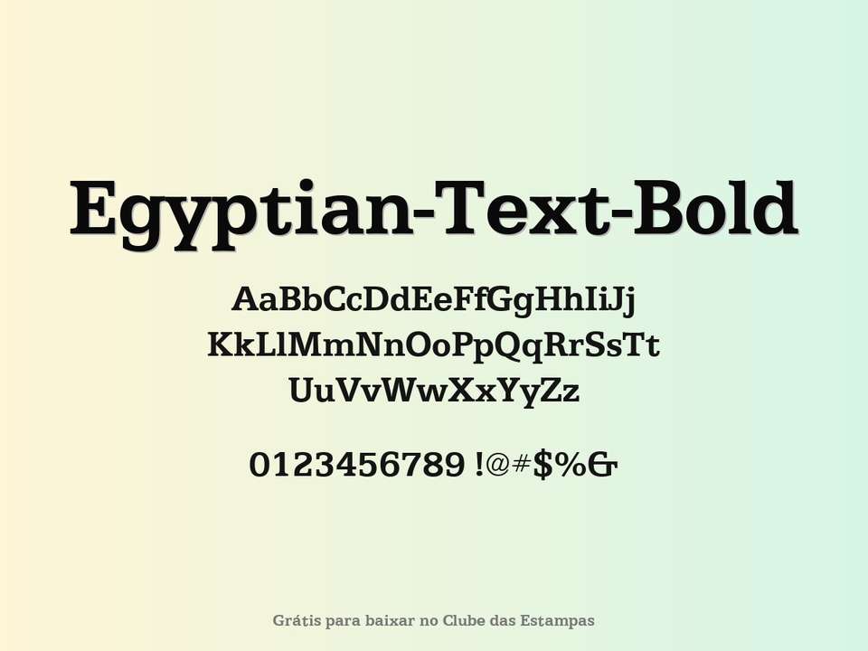 Fonte Egyptian Text Bold Grátis Para Baixar