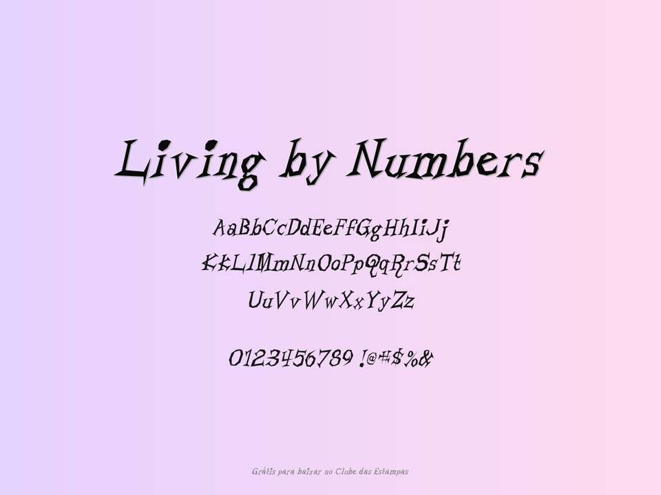 Fonte Living By Numbers Grátis Para Baixar