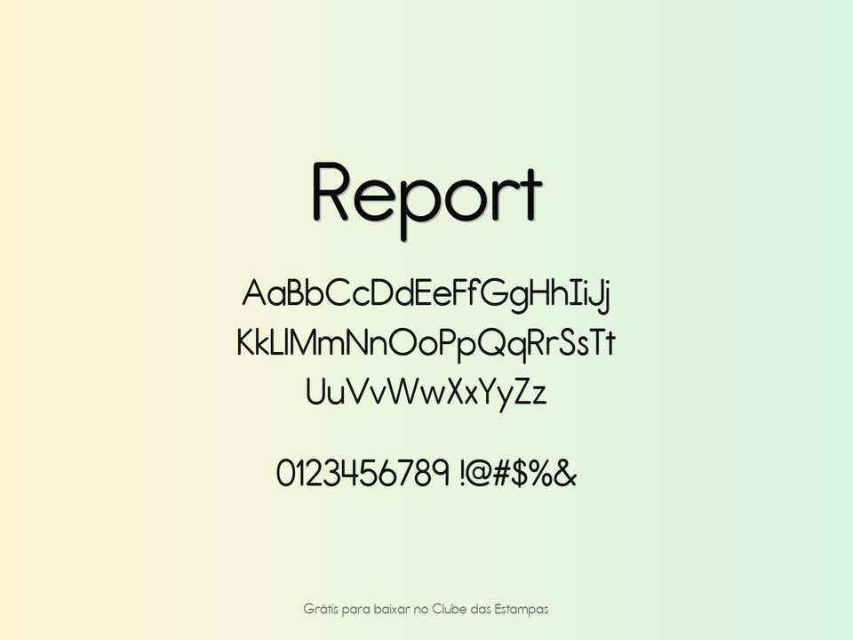 Fonte Report Grátis Para Baixar