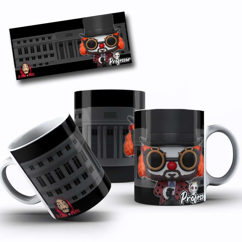 Arte Para Caneca La Casa De Papel Professor Funko 10