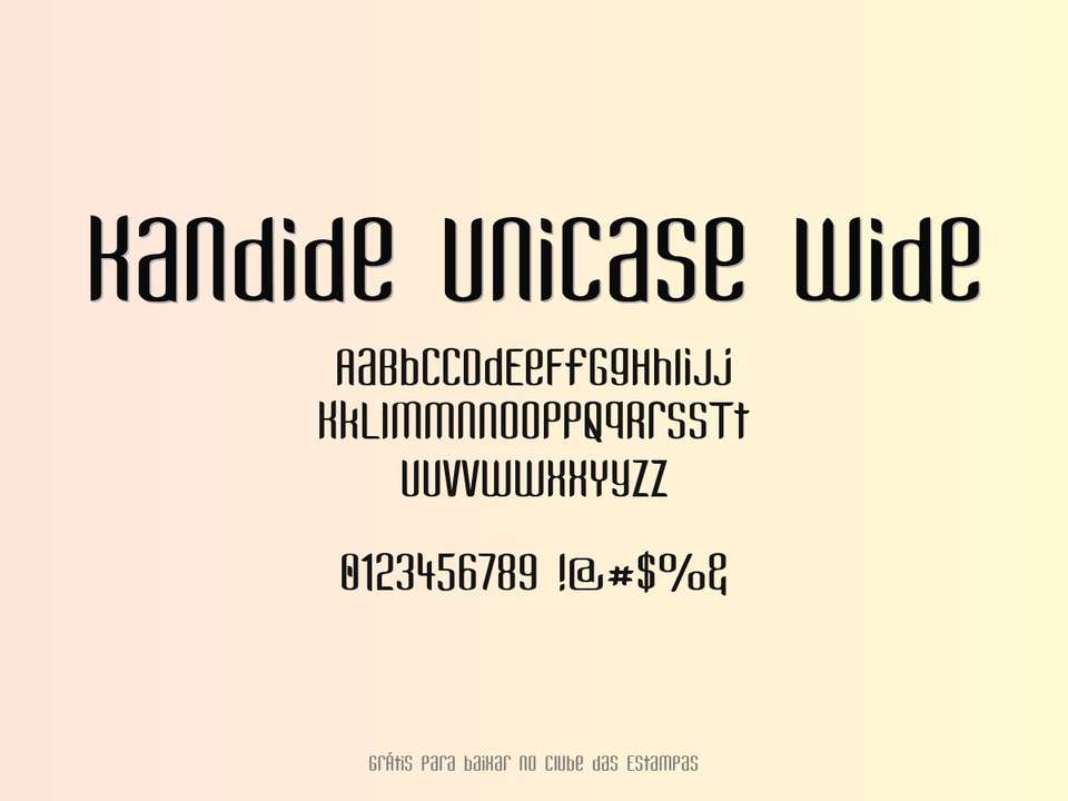 Fonte Kandide Unicase Wide Grátis Para Baixar