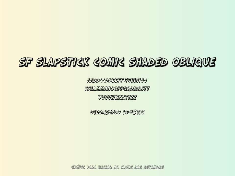 Fonte Sf Slapstick Comic Shaded Oblique Grátis Para Baixar