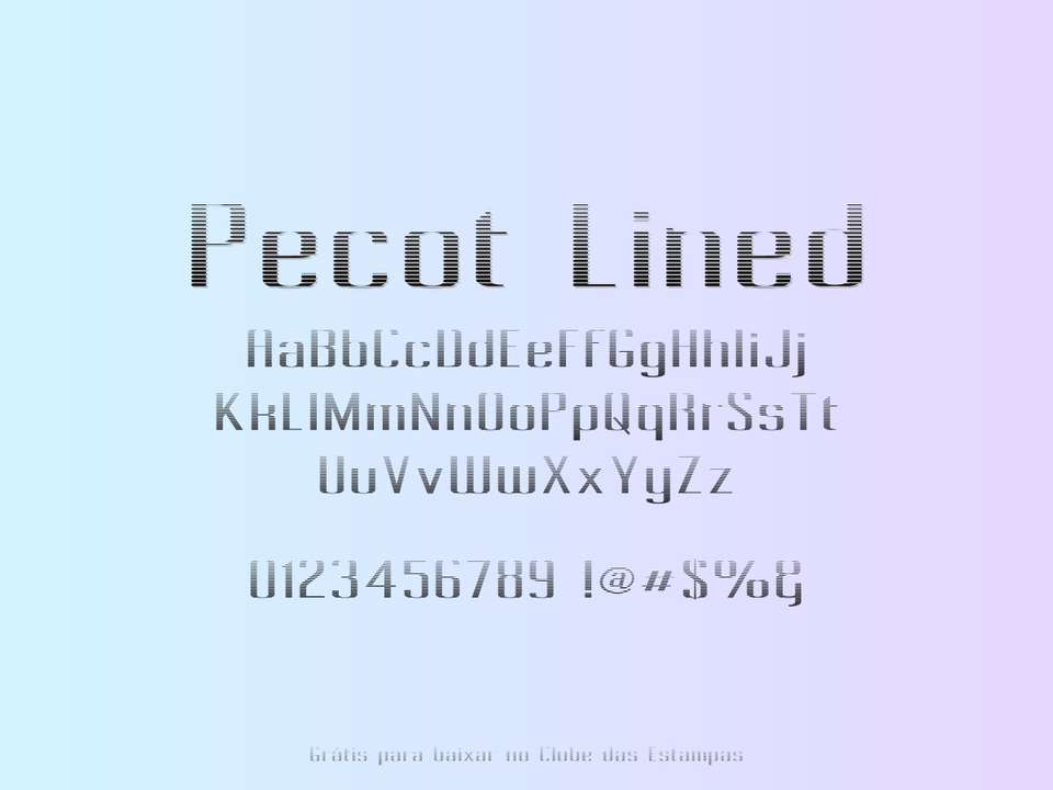 Fonte Pecot Lined Grátis Para Baixar