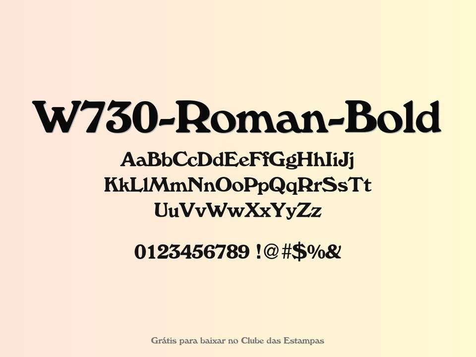 Fonte W730 Roman Bold Grátis Para Baixar