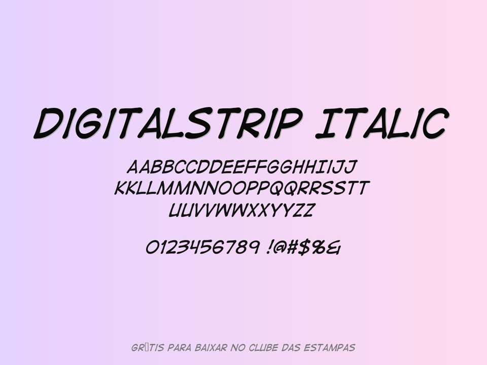 Fonte Digitalstrip Italic Grátis Para Baixar