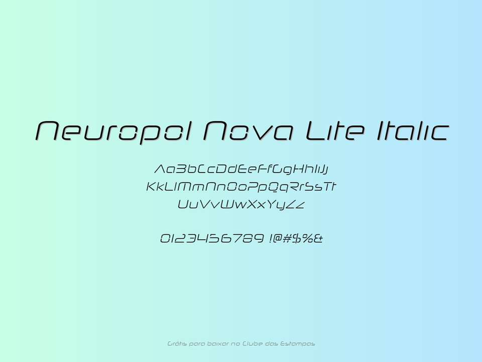 Fonte Neuropol Nova Lite Italic Grátis Para Baixar