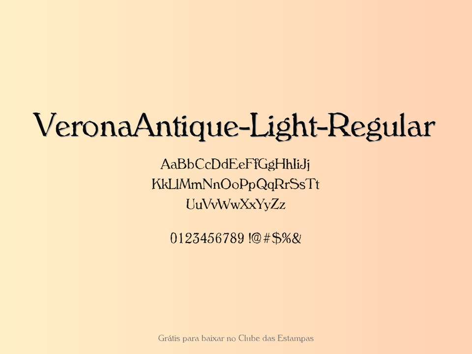 Fonte Veronaantique Light Regular Grátis Para Baixar