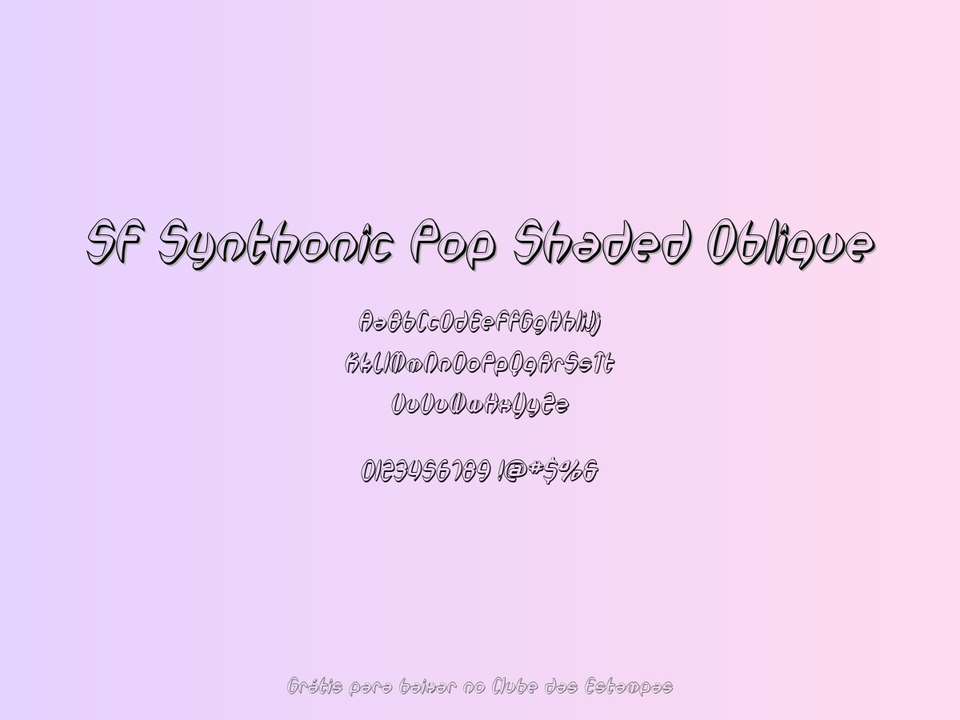 Fonte Sf Synthonic Pop Shaded Oblique Grátis Para Baixar