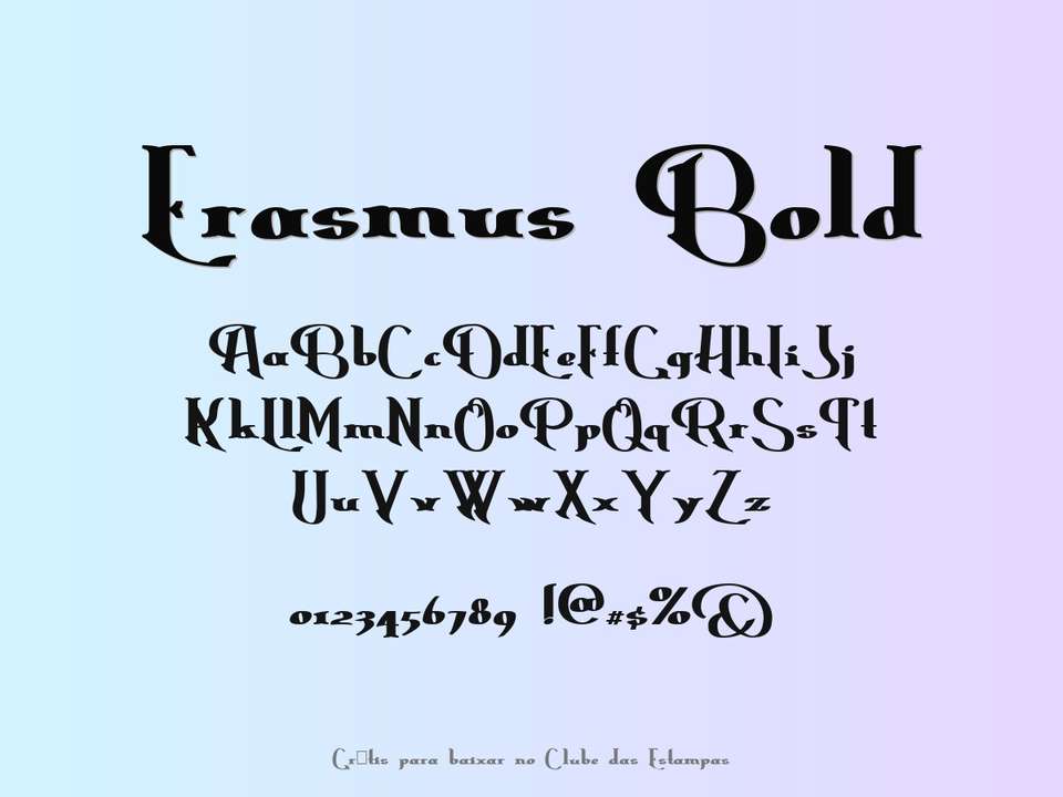 Fonte Erasmus Bold Grátis Para Baixar