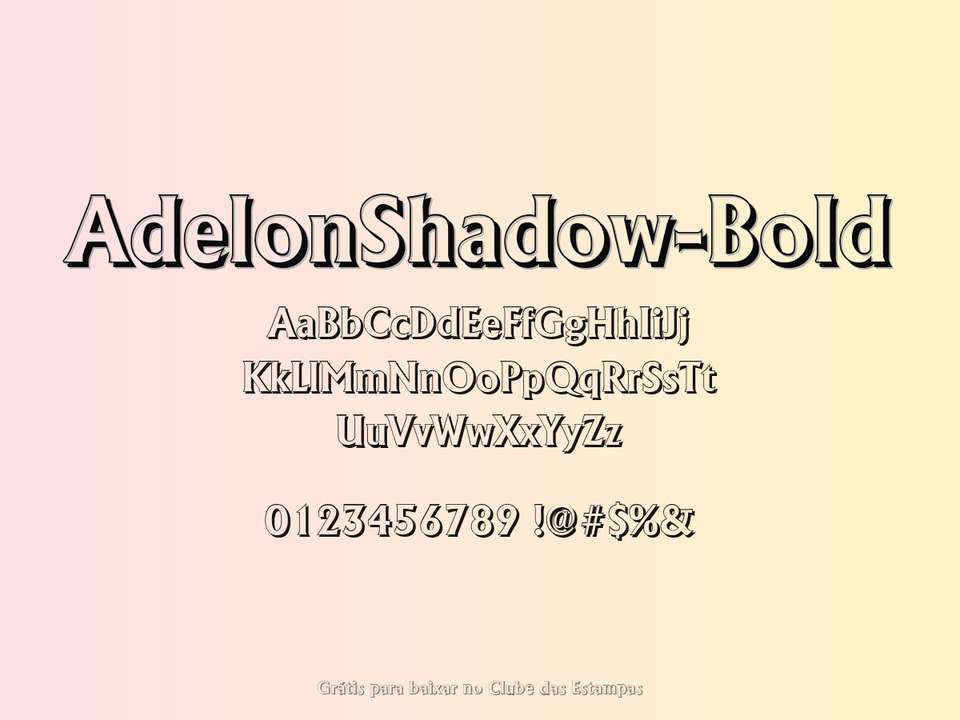 Fonte Adelonshadow Bold Grátis Para Baixar