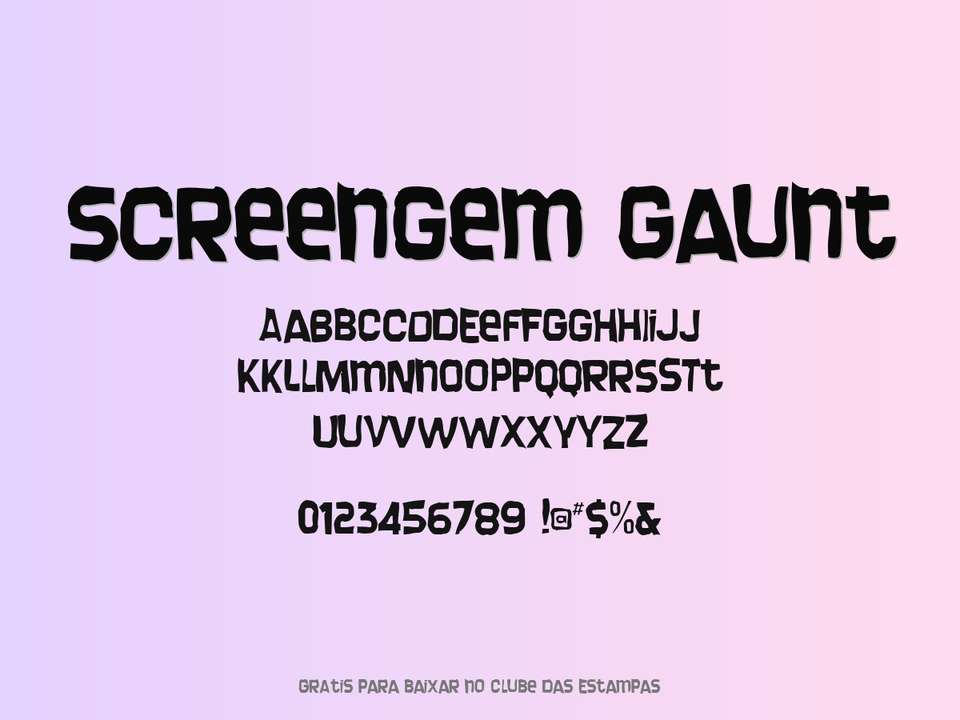 Fonte Screengem Gaunt Grátis Para Baixar