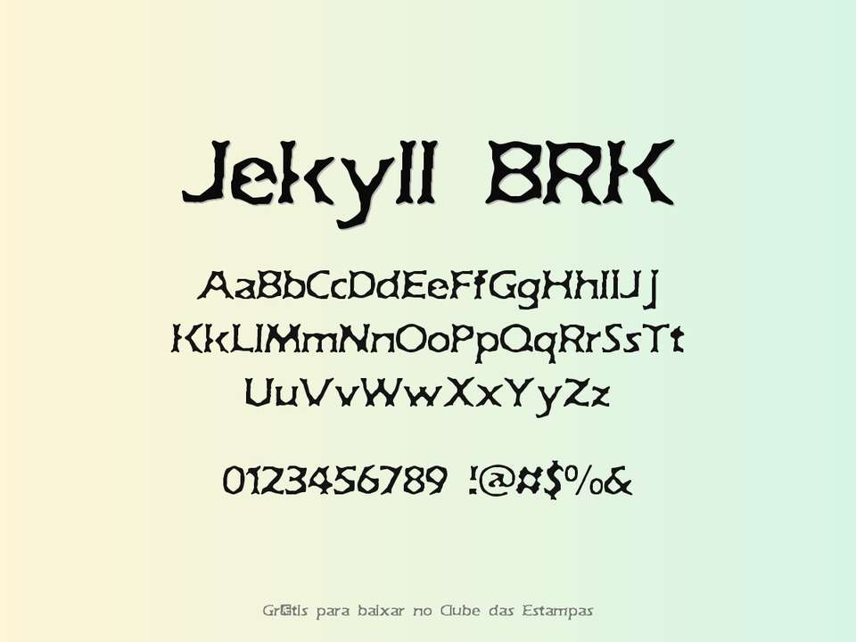 Fonte Jekyll Brk Grátis Para Baixar
