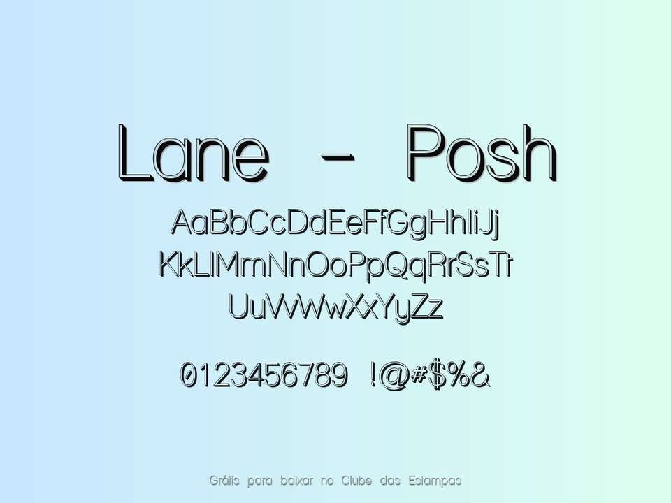 Fonte Lane Posh Grátis Para Baixar