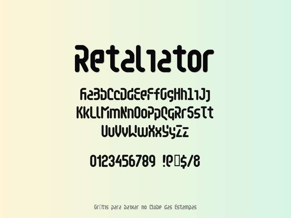 Fonte Retaliator Grátis Para Baixar