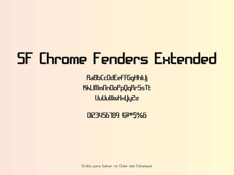 Fonte Sf Chrome Fenders Extended Grátis Para Baixar