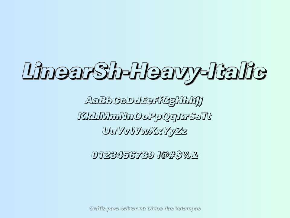 Fonte Linearsh Heavy Italic Grátis Para Baixar
