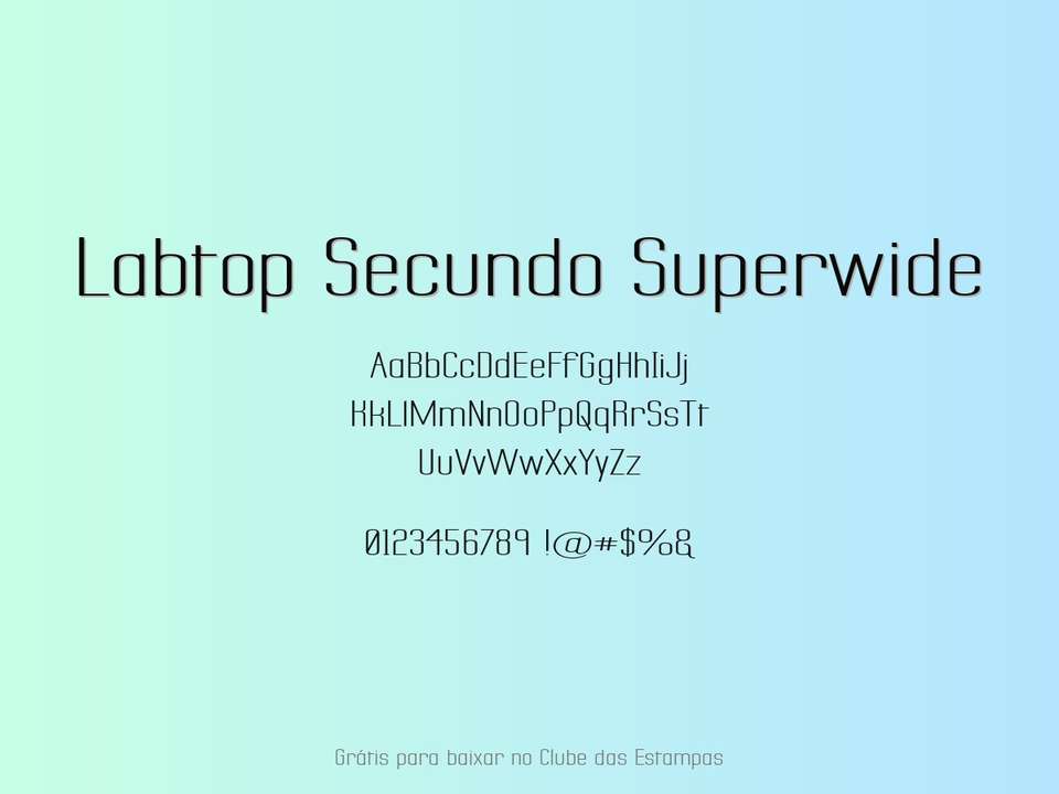Fonte Labtop Secundo Superwide Grátis Para Baixar