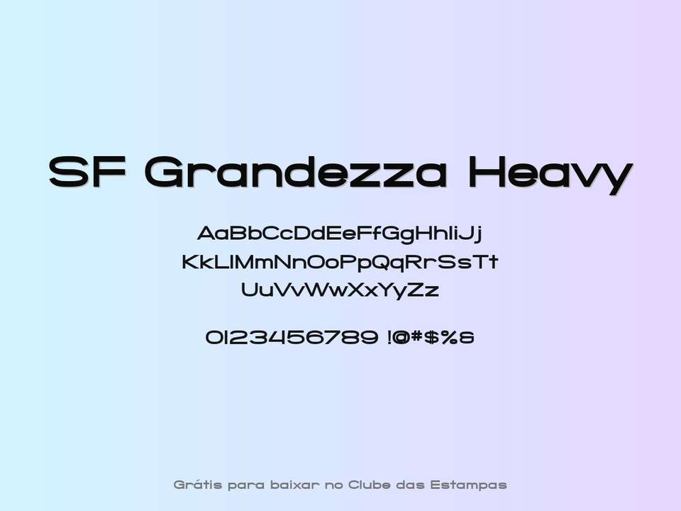 Fonte Sf Grandezza Heavy Grátis Para Baixar