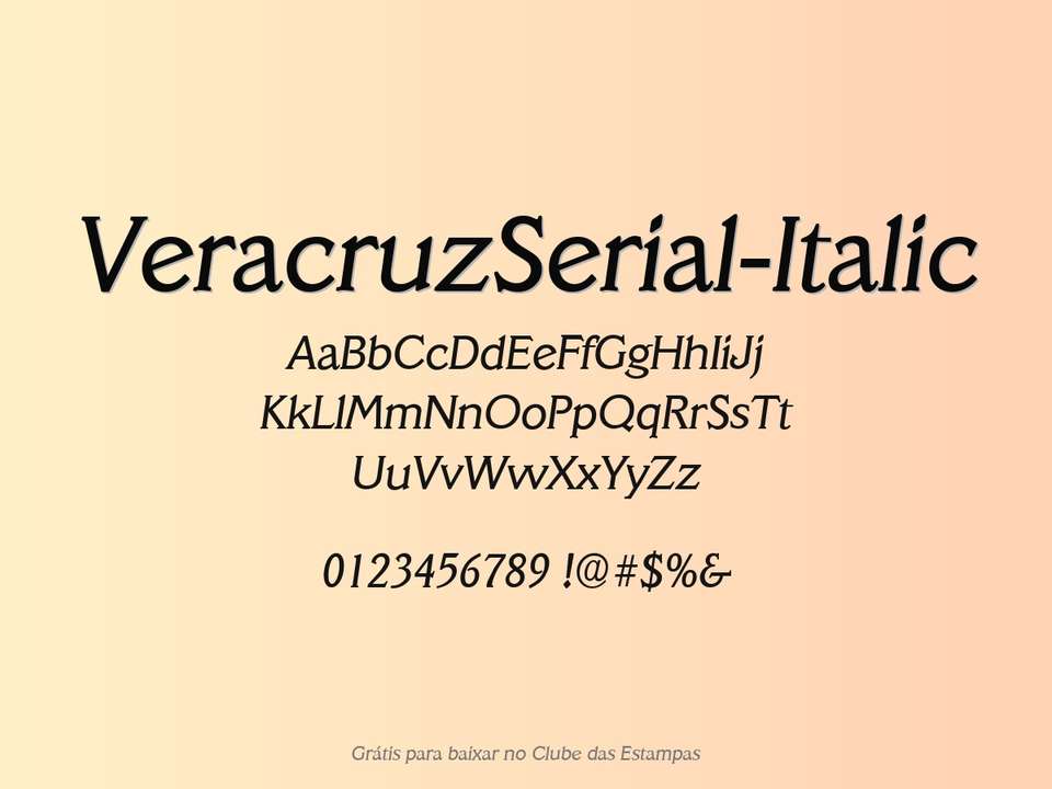 Fonte Veracruzserial Italic Grátis Para Baixar