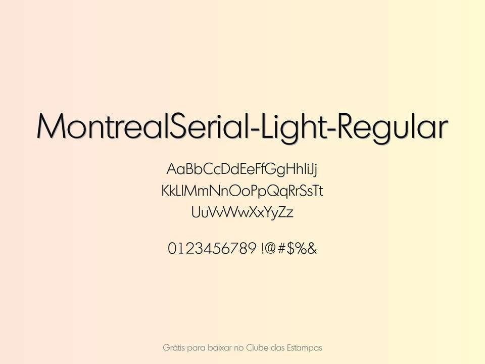 Fonte Montrealserial Light Regular Grátis Para Baixar