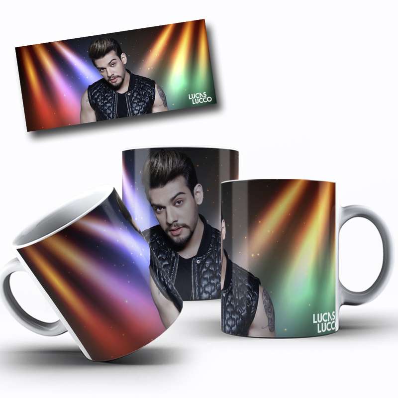Arte Para Caneca Lucas Lucco Cantor 4