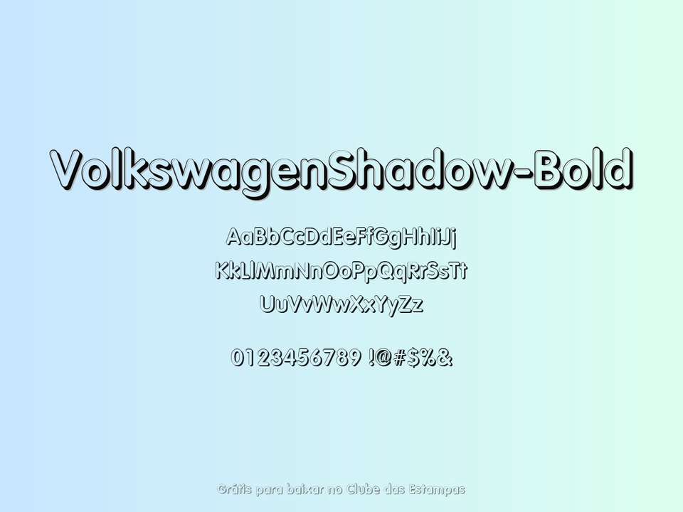 Fonte Volkswagenshadow Bold Grátis Para Baixar