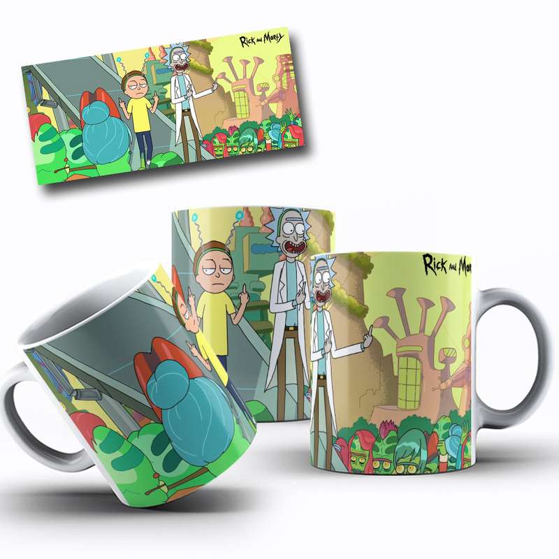 Arte Para Caneca Rick And Morty Personagens Cartoon 6