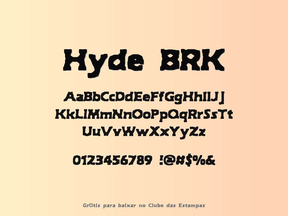 Fonte Hyde Brk Grátis Para Baixar