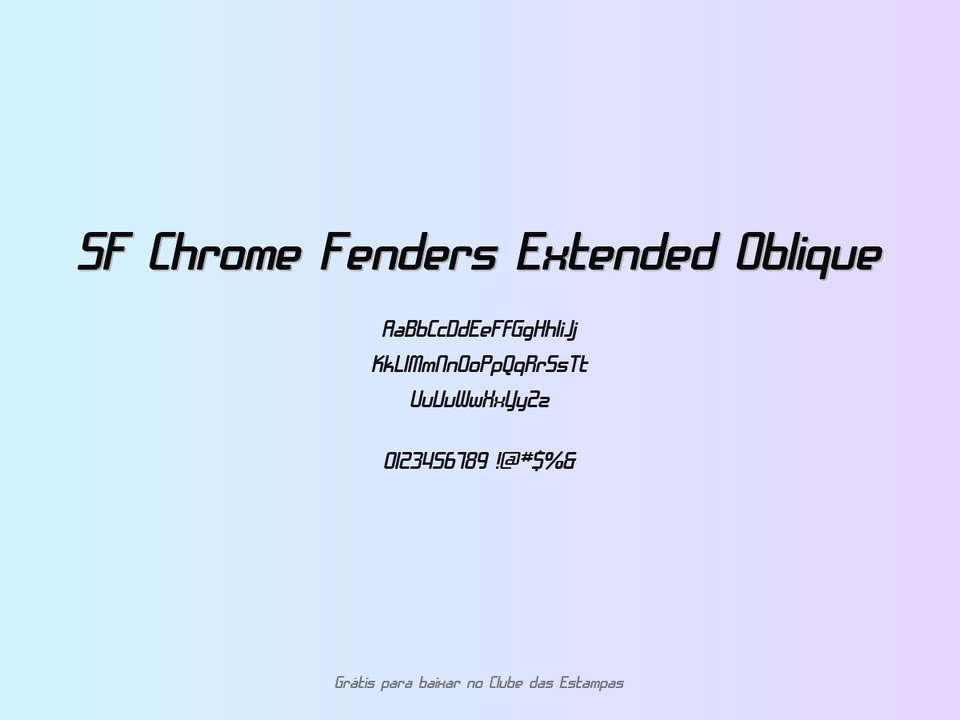 Fonte Sf Chrome Fenders Extended Oblique Grátis Para Baixar