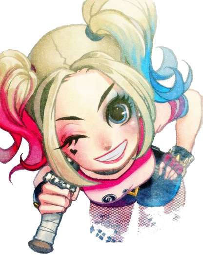 Elemento Menina Arlequina Png (7)