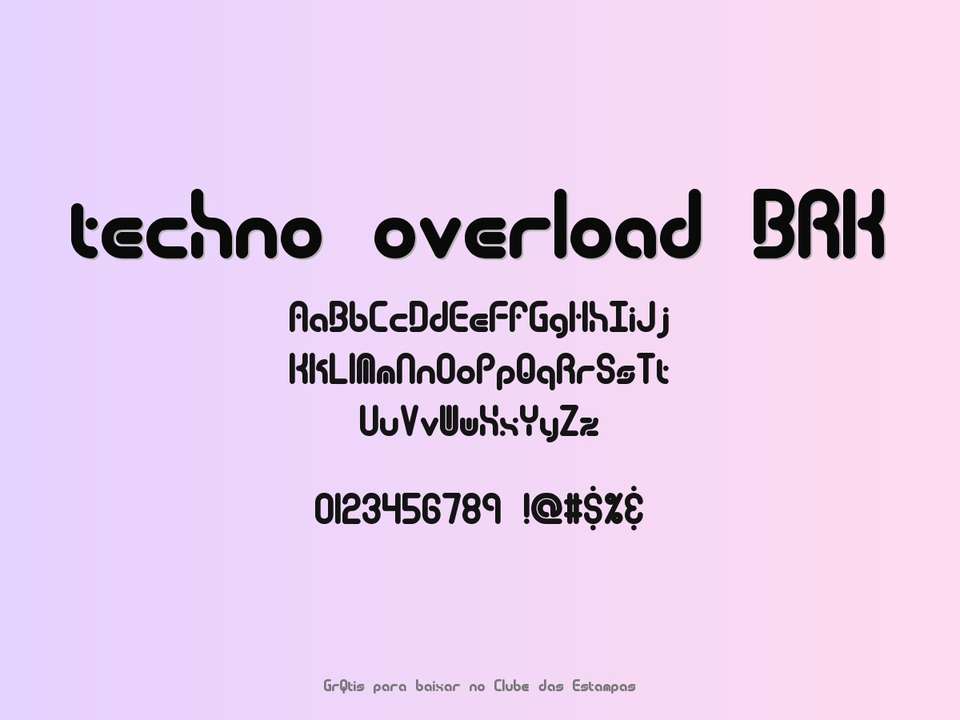 Fonte Techno Overload Brk Grátis Para Baixar