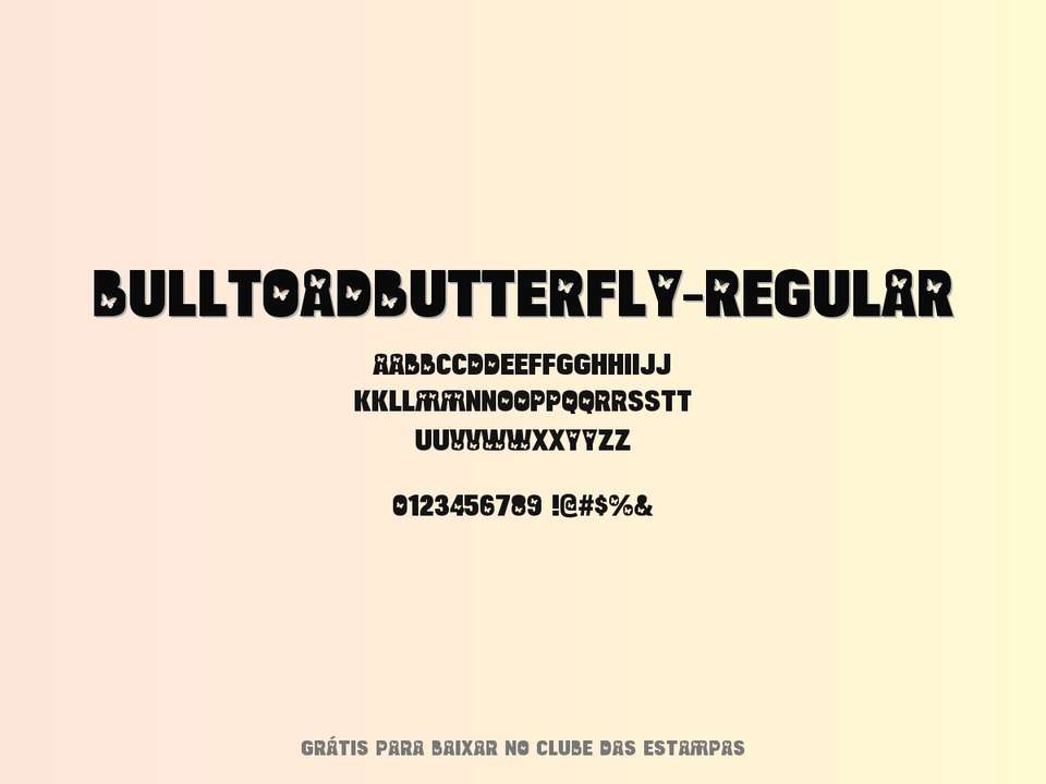 Fonte Bulltoadbutterfly Regular Grátis Para Baixar