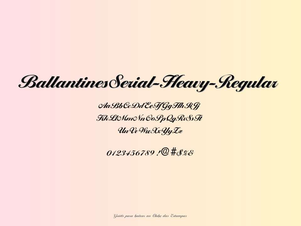 Fonte Ballantinesserial Heavy Regular Grátis Para Baixar
