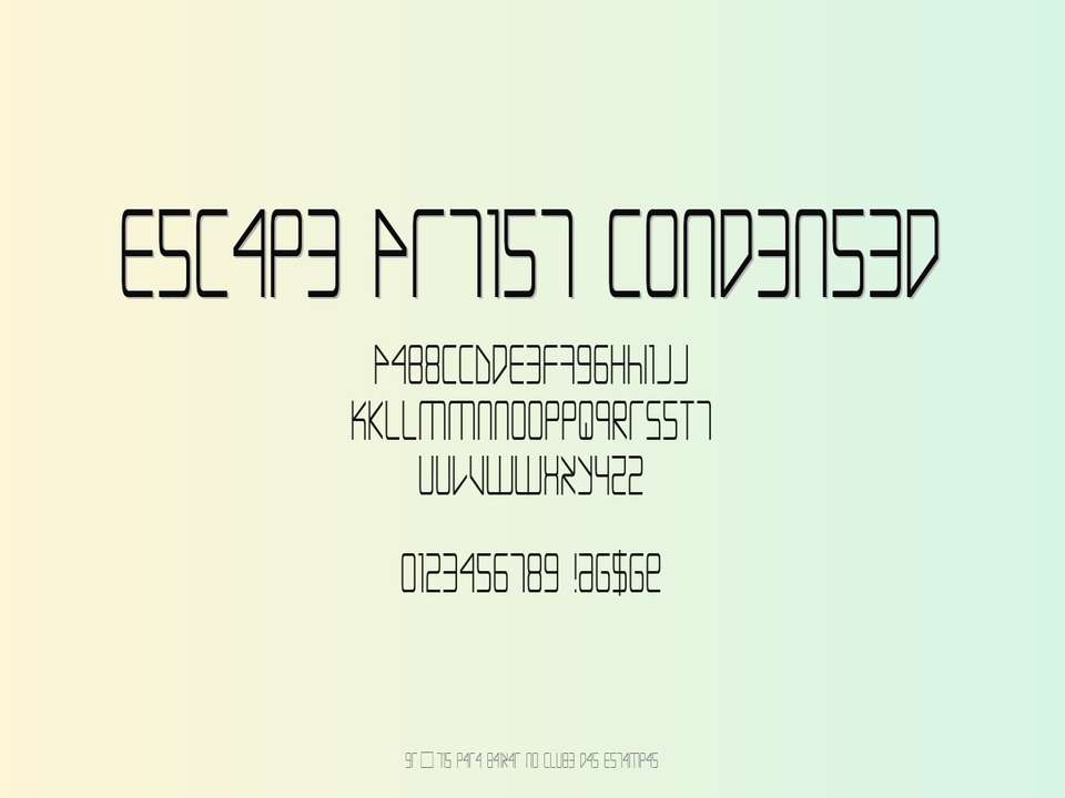 Fonte Escape Artist Condensed Grátis Para Baixar