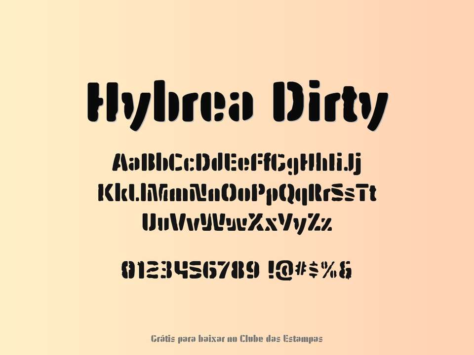 Fonte Hybrea Dirty Grátis Para Baixar