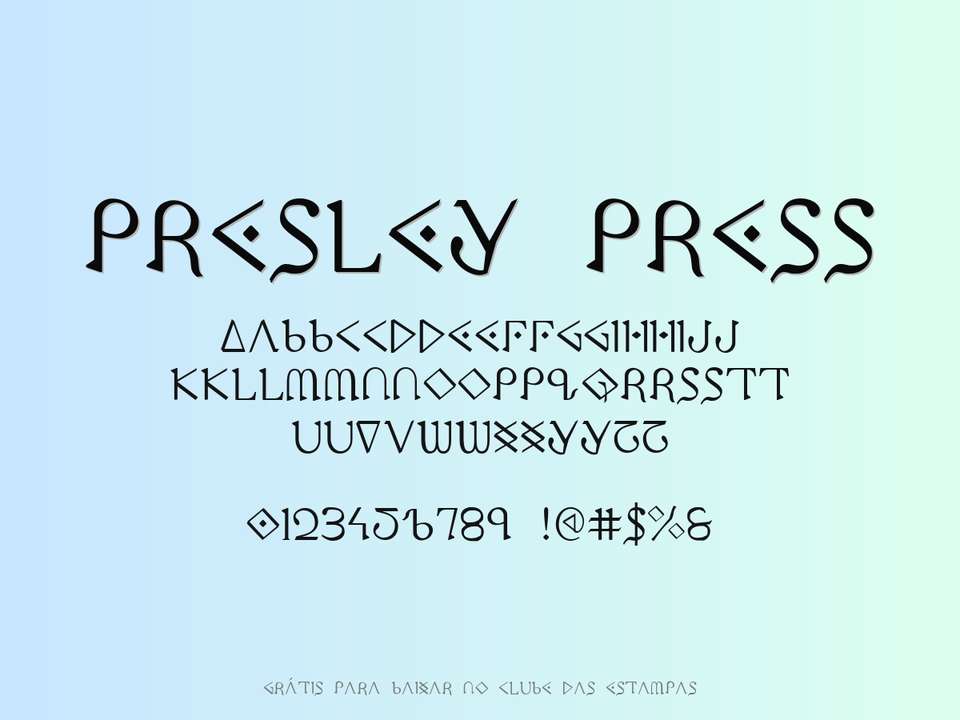 Fonte Presley Press Grátis Para Baixar