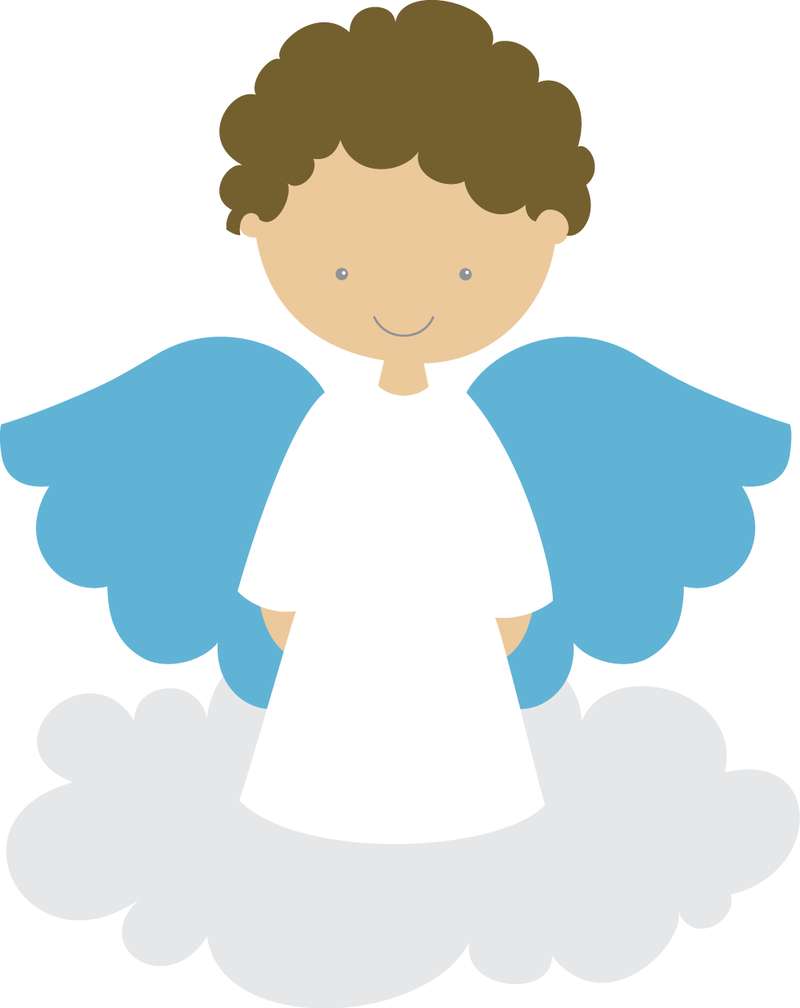Anjo Estilizado Em Nuvem Angelical Png Grátis Para Baixar
