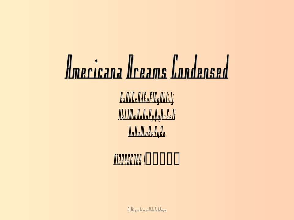 Fonte Americana Dreams Condensed Grátis Para Baixar