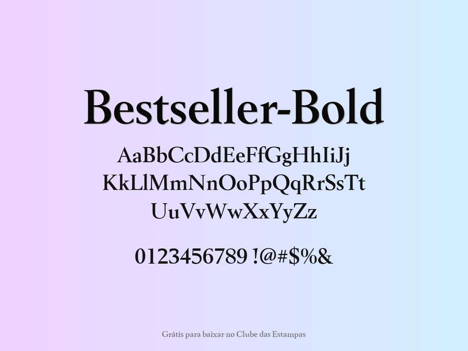 Fonte Bestseller Bold Grátis Para Baixar