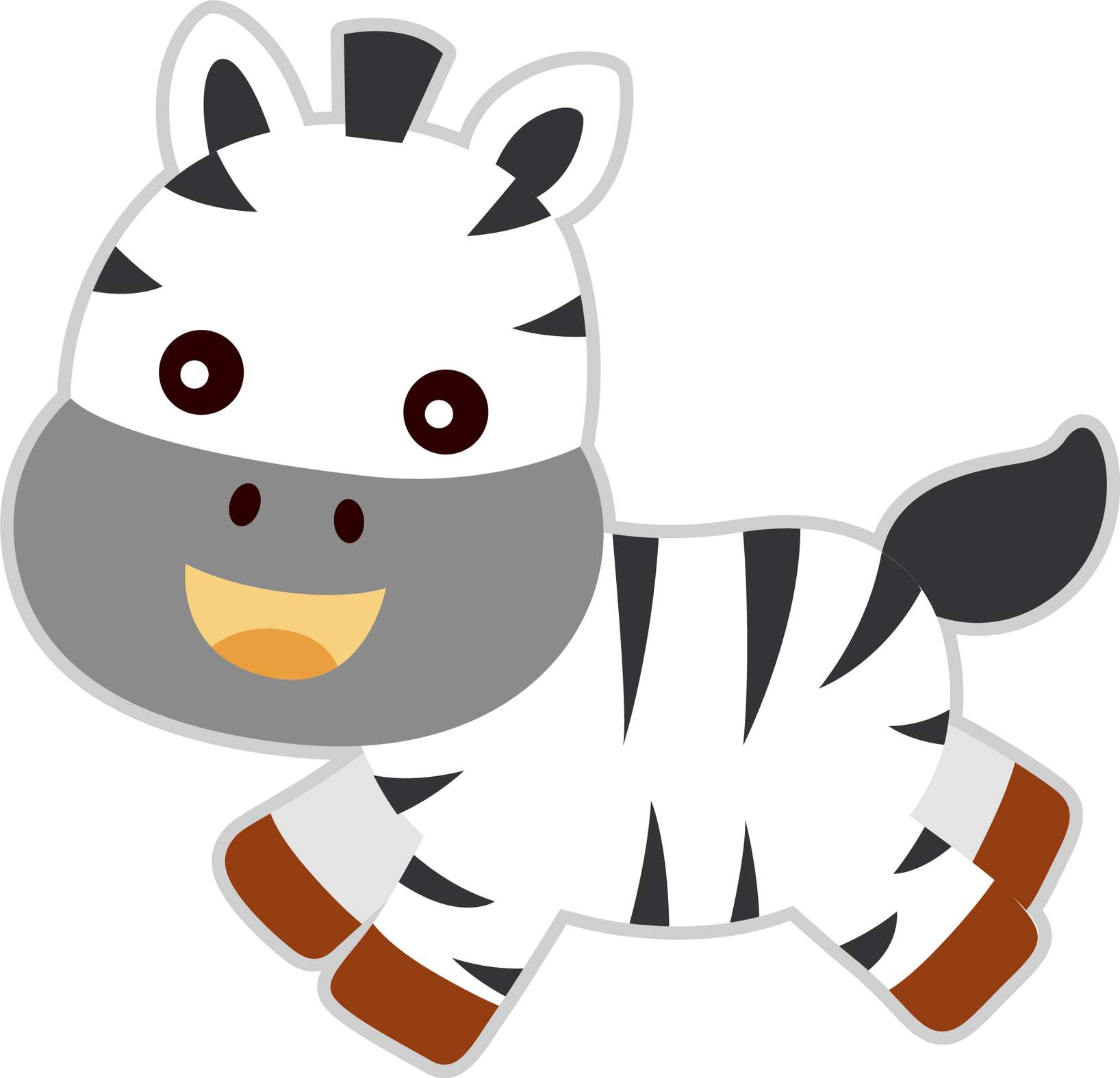 Desenho De Zebra Sorrindo Animais Png Grátis Para Baixar