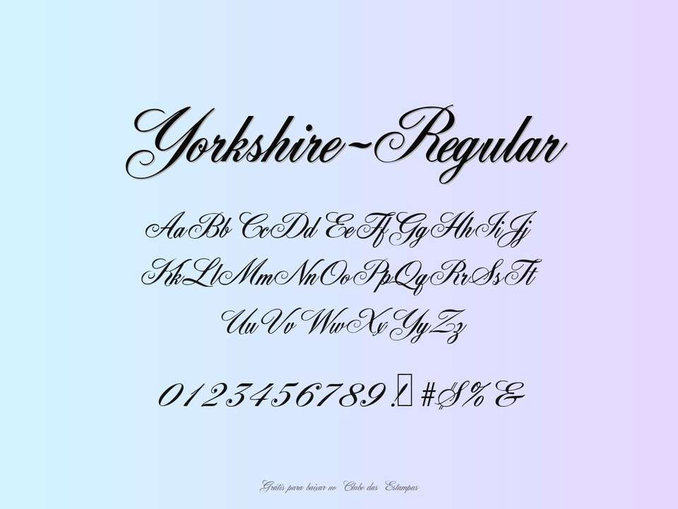 Fonte Yorkshire Regular Grátis Para Baixar