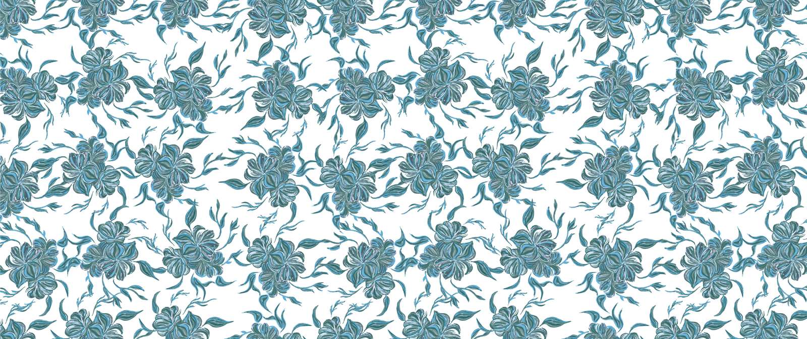 Padrão Floral Azul E Branco Estilo Vintage Floral Png Arte Para Caneca Grátis Pra Baixar