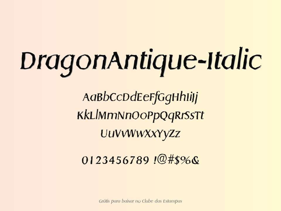 Fonte Dragonantique Italic Grátis Para Baixar