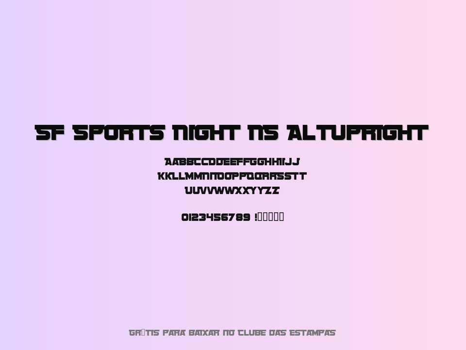 Fonte Sf Sports Night Ns Altupright Grátis Para Baixar