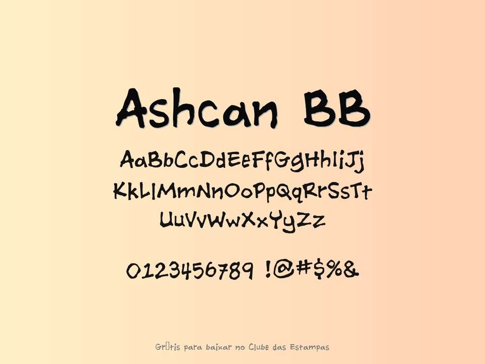 Fonte Ashcan Bb Grátis Para Baixar