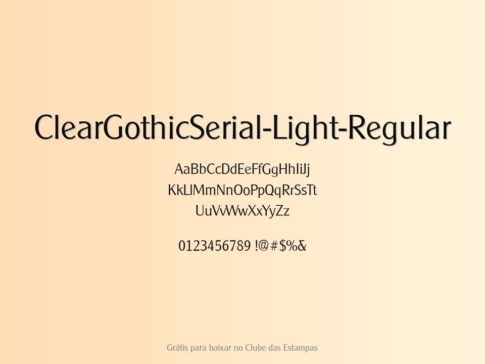 Fonte Cleargothicserial Light Regular Grátis Para Baixar