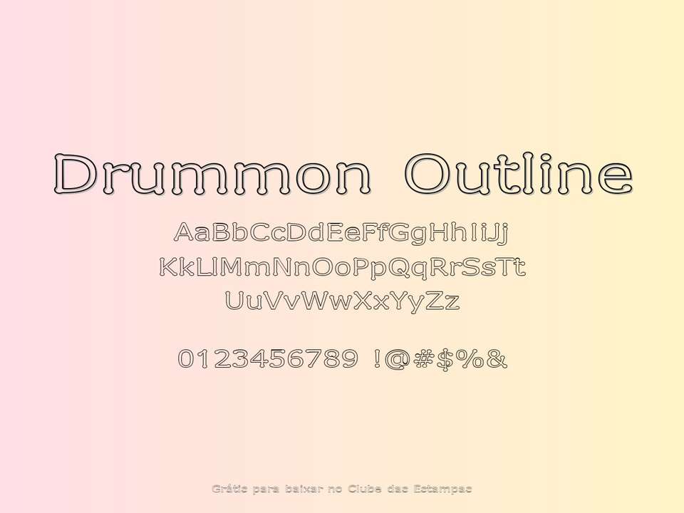 Fonte Drummon Outline Grátis Para Baixar